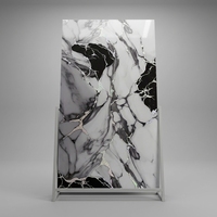 Revêtement mural intérieur en PVC imitation marbre, moderne, imperméable, ignifuge, pour usage domestique, installation rapide, motif UV