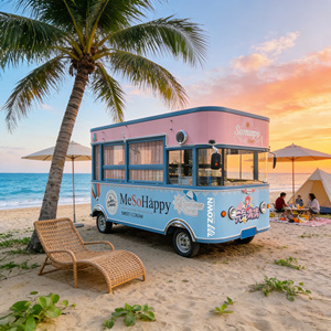Ice Cream Food Cart Mobile Frozen Dessert <b>Trailer</b> Soft Serve Machine Food Cart - Product Image 1