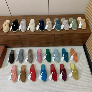 Designer Sneakers Leather Mule Loafers for Women Backless Slip-On Casual Decorative Metal Accent Flat Breathable Soft for Summer - Product Image 6