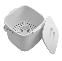 Poubelle à compost de comptoir de cuisine 7L Petite poubelle à compost avec poignée Poubelle de comptoir de cuisine avec couvercle