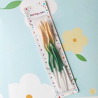 Bougies d'anniversaire courbées sans fumée, rotatives, bicolores, pour gâteaux, bougies de fête colorées pour enfants, Nouvel An - Vente chaude