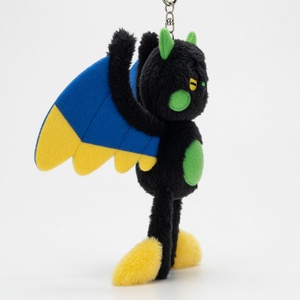 OEM ODM Bat Cat Plush Keychain Bag Pendant Low Moq Promotional Custom Soft Short-pile Plush Fabric Keyring <strong>Monster</strong> - Product Image 2