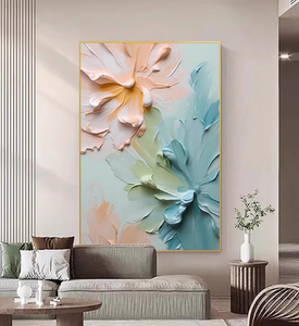 <span class=keywords><strong>Peinture</strong></span> <span class=keywords><strong>à</strong></span> <span class=keywords><strong>l</strong></span>'<span class=keywords><strong>huile</strong></span> abstraite moderne peinte <span class=keywords><strong>à</strong></span> la main, texture 3D épaisse, art mural personnalisé, grande toile originale pour chambre et salon - Product Image 3