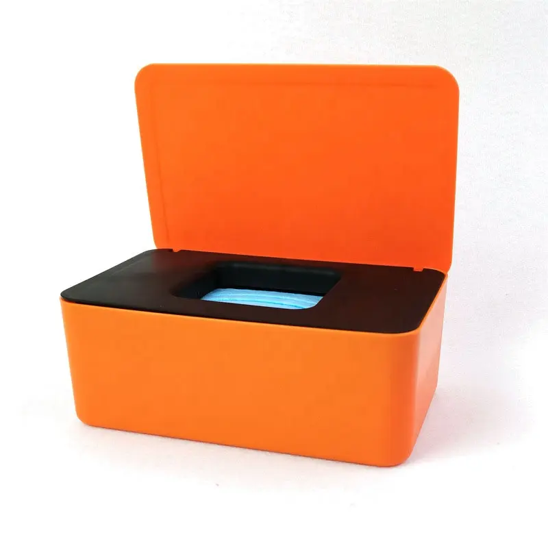 Household Dustproof Paper Box with Lid Desktop Sealed Wet Paper Storage Case Wet Tissue Box