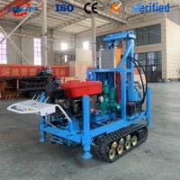 Nouvelle plateforme de forage de puits profonds diesel mini personnalisée 25hp 30hp 35hp pour moteur de pompe 180m 200m, plateformes portables pour puits d'eau