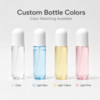 Botol Semprot 120ml Plastik PET Penyemprot Kabut Halus 70ml Logo Warna Kustom Kemasan Perawatan Kulit Body Mist Kosong Isi Ulang Grosir