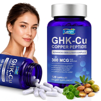 Cápsulas de Péptidos de Cobre GHK-Cu Liposomal Antioxidante Sin GMO de 300mcg, 120 Unidades, Suplemento para la Elasticidad de la Piel y el Crecimiento del Cabello