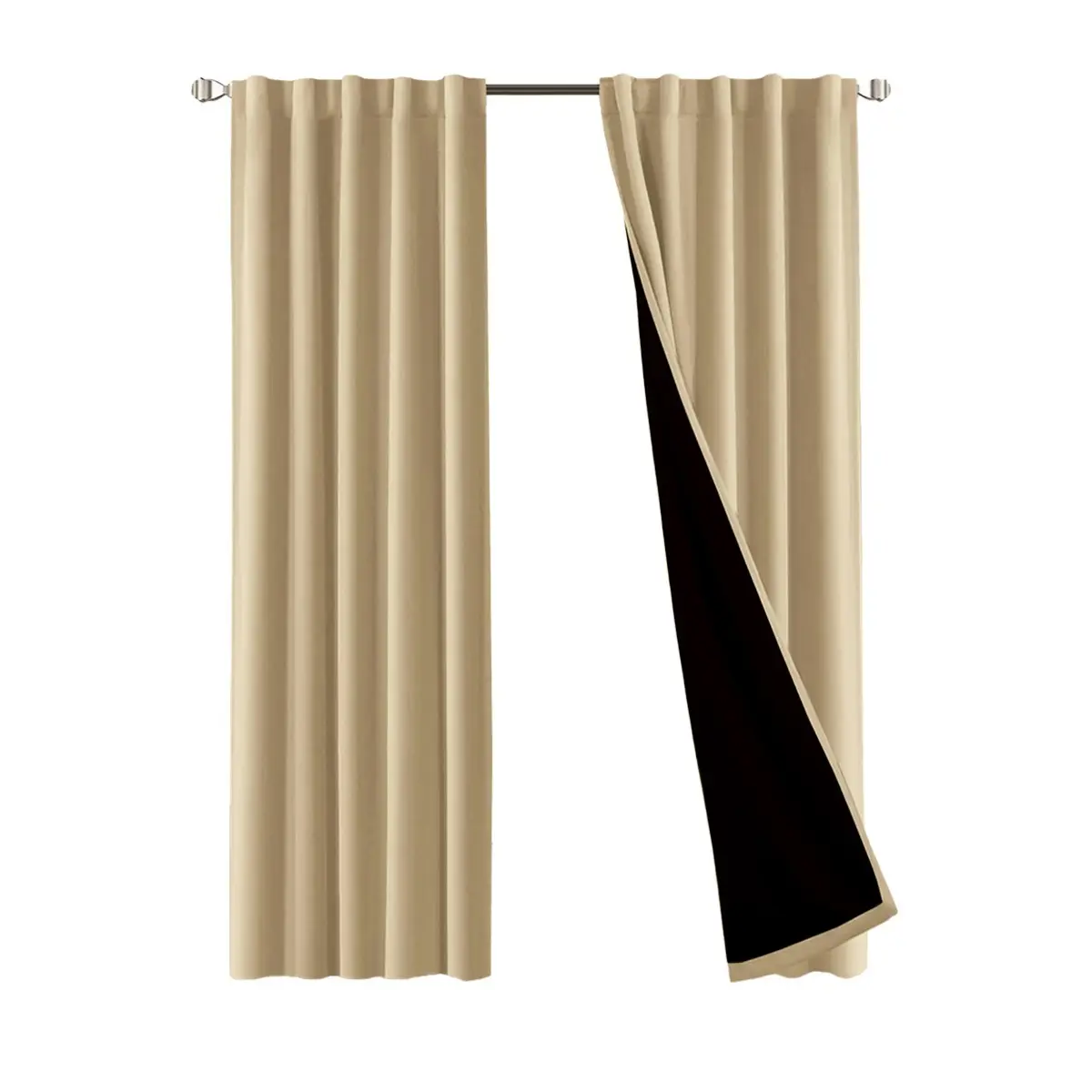 Daifa 100%blackout full shading curtain sunscreen solid color foreign trade cross-border curtains