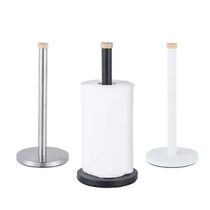 China factory Free Standing Stainless Steel Kitchen Paper Towel Holder Countertop Table Paper Holder
