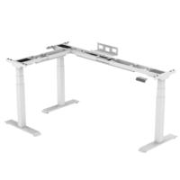 Loctek Supply FlexiSpot E7L - Cadre de bureau debout professionnel en forme de L, capacité de charge de 150 kg, triple moteur, cadre de bureau réglable en hauteur