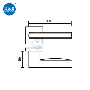 Xây Dựng Thương mại phần cứng thép không gỉ bên ngoài rắn LEVER vuông cửa xử lý - Product Image 6