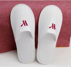 BonVan BV-DS01 Chaussons jetables imprimés pour hôtel, en tissu non tissé épaissi, antidérapants, séchage rapide, logo personnalisé - Product Image 3