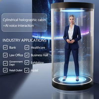 Terminal de réception intelligent holographique numérique avec assistant vocal pour banques, hôtels et établissements d'éducation