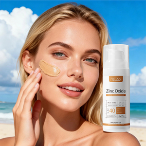 <span class=keywords><strong>Crema</strong></span> Solare Minerale SPF40 UVA UVB a Largo Spettro con Ossido di Zinco, Idratante Colorato Universale a Marchio Privato OEM - Product Image 1