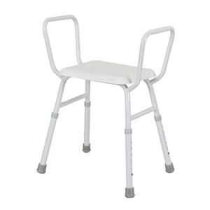 CE-zertifizierter Höhenverstellbarer Duschstuhl Langlebiger Badestuhl mit Kunststoffsitz für Häusliche Pflege Senioren Badezimmer-Sicherheitsausrüstung OEM ODM - Product Image 1