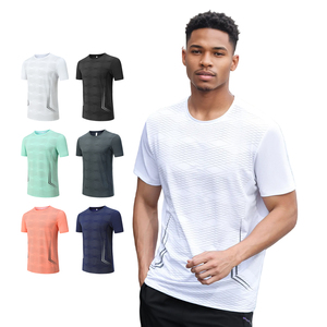 เสื้อกีฬาผู้ชาย เสื้อแอคทีฟแวร์ โพลีเอสเตอร์ผสมสแปนเด็กซ์ เสื้อวิ่งผู้ชาย น้ำหนักเบา เสื้อยิมออกกำลังกาย ยืดหยุ่น กระชับกล้ามเนื้อ - Product Image 3