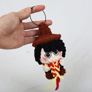 Portachiavi all'uncinetto creativi: Bambole fatte a mano, personaggi dei cartoni animati, regalo perfetto per <span class=keywords><strong>amici</strong></span>, migliori amiche, ottimi per borse, matrimoni e feste - Product Image 4
