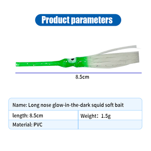 เหยื่อตก<span class=keywords><strong>ปลา</strong></span>หมึกยางรูปกระโปรงปลาหมึกยักษ์ ราคา<span class=keywords><strong>ดี</strong></span> ขนาด 8.5 ซม. น้ำหนัก 1.5 กรัม แบบเรืองแสงกลางคืน บรรจุในถุง - Product Image 4