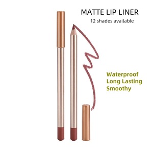 ลิปไลเนอร์เคลือบกันน้ำ12สีติดทนนานลิปสติกไม้ไม่ซีดจางลิปสติกดินสอเขียนขอบปาก - Product Image 2