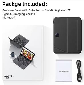 Casing Pelindung Eksklusif Gamer untuk OnePlus Pad 2 12.1-inci, Casing Keyboard Magnetik dengan Keyboard Touchpad Berlampu Latar - Product Image 6