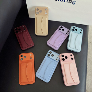 Coque pour iPhone 18 Pro 17 Max avec emplacement pour carte de crédit, design élégant, coque pour iPhone 18 Pro Max en cuir de luxe - Product Image 1