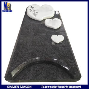 Masse bleu couleur granit laser gravé <span class=keywords><strong>pierre</strong></span> tombale monument <span class=keywords><strong>pierre</strong></span> tombale avec couvercle - Product Image 4