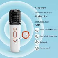 Sistema de Karaoke Y1 KTV para Fiestas en Casa, Altavoz Bluetooth, Compatible con Reproducción de Música desde Tarjetas USB y TF, Luz RGB Colorida, Micrófono Inalámbrico