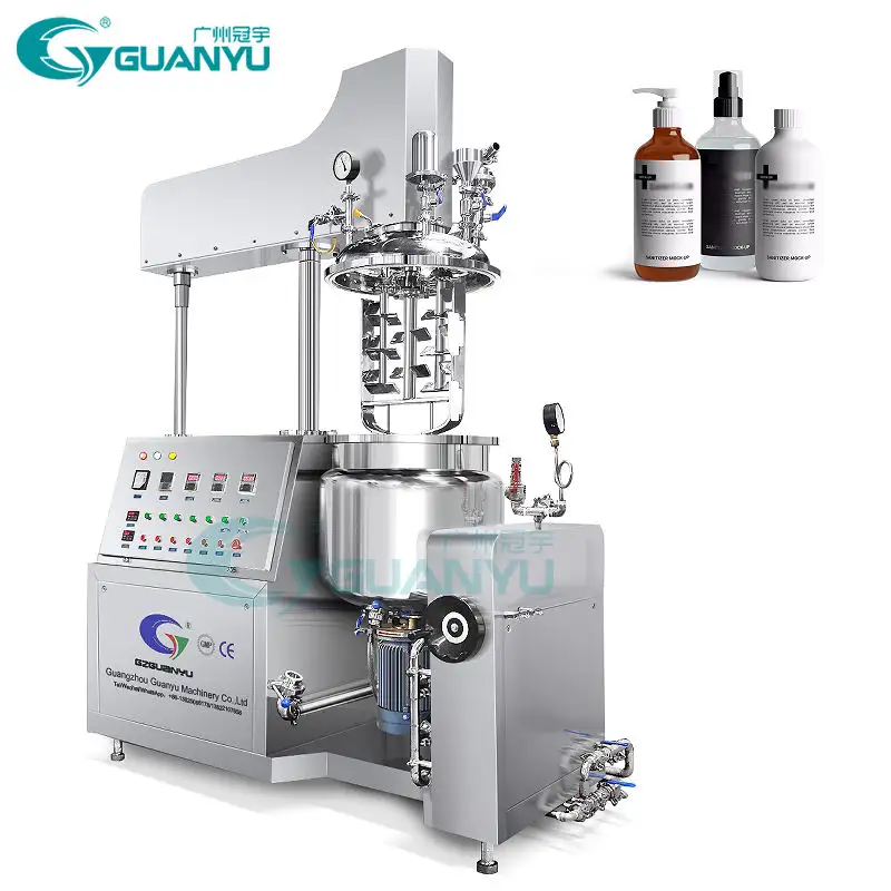 Guanyu Hoge Shear 50l Emulgator Mixer Machine Hoge Snelheid Cosmetica Homogeniseren Emulgerende Machine Crème Emulgerende Mixer