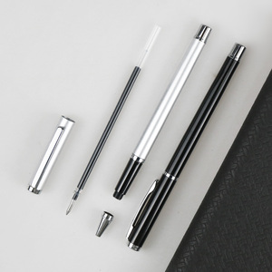 Нестираемая гелевая ручка с логотипом на заказ, синие, черные, красные чернила, ширина 0,5 мм, металлическая коробка для письма, упакованная для рекламного использования - Product Image 6