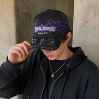 Casquette Snapback Tendance en Coton 100% avec Doublure en Satin et Broderie Plate Personnalisée, Violet Fumé, avec Logo pour Cadeaux Promotionnels OEM ODM