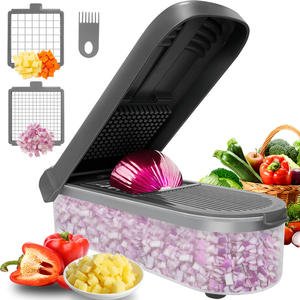 Hachoir à <span class=keywords><strong>l</strong></span>égumes et coupe-salades multifonctionnel 2 en 1 Hachoir à aliments en plastique pour pommes <span class=keywords><strong>de</strong></span> terre, carottes, <span class=keywords><strong>ail</strong></span> Nouveau style - Product Image 6