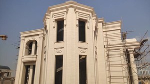 Revestimiento de Pared Exterior de Piedra Caliza Natural Blanca, Adoquines de Piedra Caliza con Cara Dividida para Villa e Interiores - Product Image 3