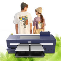 Efisien Dual Station Digital DTG Printer Inkjet cetak langsung pada kain kondisi baru murah Printer DTG untuk pakaian
