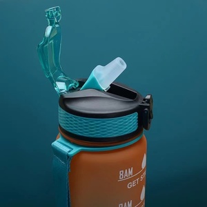 Graduale cambio di colore spazio scala all'aperto grande capacità sport cross-border fitness portatile gradiente bottiglia d'acqua motivazionale - Product Image 5