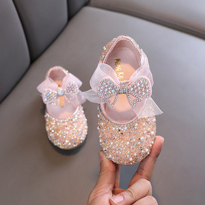 Nuove Scarpe Estive per Bambine in Stile Coreano, Traspiranti e Antiscivolo, con Fiocco e Chiusura in Velcro, in Pelle - Product Image 5