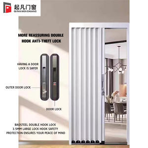 Modern tam alüminyum alaşım katlanır kapı bölümü görünmez yalıtım sürgülü kapı klima yatak odası için - Product Image 2