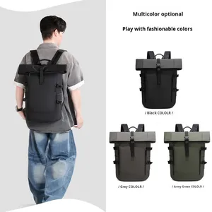 Nuovo Zaino da Uomo in Denim e Poliestere, Elegante e Casual, Grande Capacità, Leggero, per Computer, <span class=keywords><strong>Viaggi</strong></span> d'Affari e Pendolarismo - Product Image 3