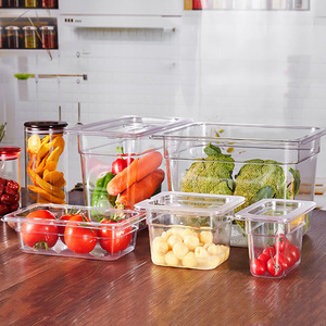 Recipientes acrílicos transparentes con tapa abatible, bandeja comercial para buffet, para exhibición de alimentos en hoteles, bandeja divisora. - Product Image 4