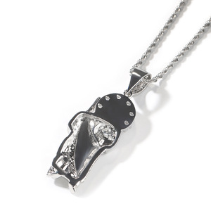Gioielli Hip Hop, Ciondolo San Giuda Taddeo in Ottone Placcato Oro con Diamanti Simulati, Solo Ciondolo - Product Image 3