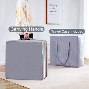 Folding <strong>Mattress</strong> Folding Sofa 4&quot; Breathable High-Density Foam <strong>Mattress</strong> Tppper, Portable Guest Bed With Removable&amp;Washable <strong>Cover</strong>