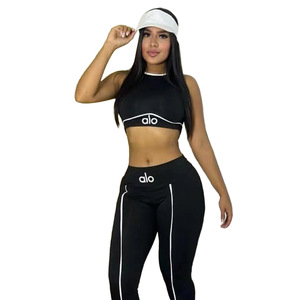 DD0158 Traje Deportivo de Fitness para Mujer, Estilo Europeo Americano, Transpirable, Sólido, de Alta Resistencia, Antigolpes, para Correr y Yoga - Product Image 3