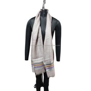 Wholesale Summer Spring Linen Scarf for Girls Custom Logo Printed Traditional <b>Shawl</b> with Striped Pattern Low MOQ - Product Image 4