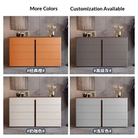 Meuble TV moderne en bois massif avec 5+ tiroirs, rangement de bout de lit en cuir pleine fleur, pour chambre à coucher, usage domestique, garantie 5 ans