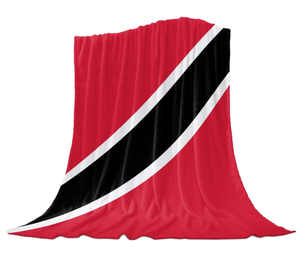 Trinidad Tobago Digital Printed Soft Lightweight Flannel Fleece Throw Blanket Heart Design for Couch Bed Sofa Original <strong>Flags</strong> - Product Image 1