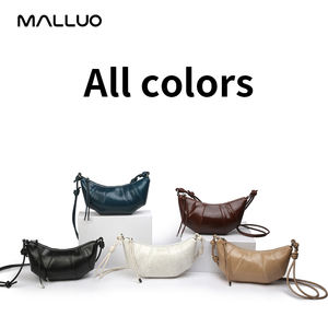 Nuova Borsa a Tracolla da Donna in Vera Pelle 2026, Modello Dumpling, Versatile, in Pelle Bovina Cerata, Borsa a Spalla/Sottospalla, Borsa <span class=keywords><strong>Messenger</strong></span> - Product Image 5