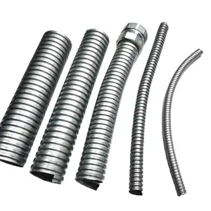 3 Inch 80mm Electrical Metal Corrugated Galvanized Steel Flexible Conduit For Cables Wire Protection