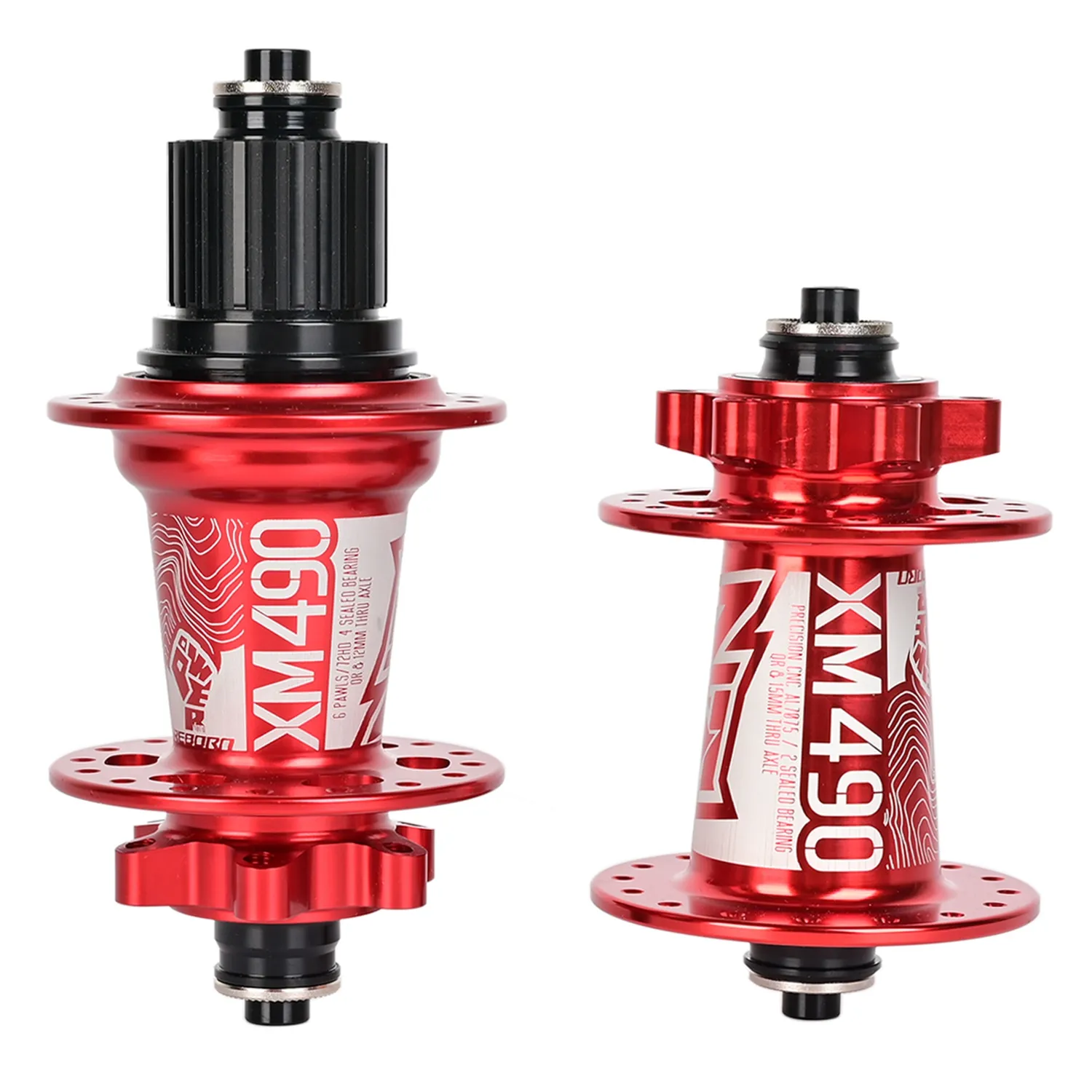 Koozer Cubo para mountain bike XM490 Micro Spline 12 velocidades cubos de freio a disco 6 palws 4 rolamentos 28 32 36 furos cubos para MTB