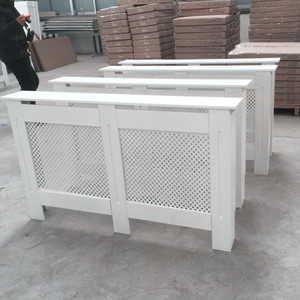 Couvercle de radiateur de haute qualité, blanc inachevé, moderne, grille en bois, meubles d'armoire, vente en gros - Product Image 5
