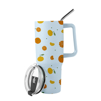 Everich Custom Flowers Designs 40 oz Water Mug Tasses avec paille Designer 40 oz Straw Cup Tumbler