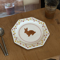 Vaisselle en céramique florale vintage française, assiette à dessert exquise pour le thé de l'après-midi